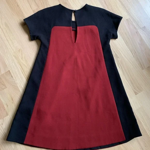 Kate spade red black dress sz 00 XS S keyhole back cute - Picture 3 of 11